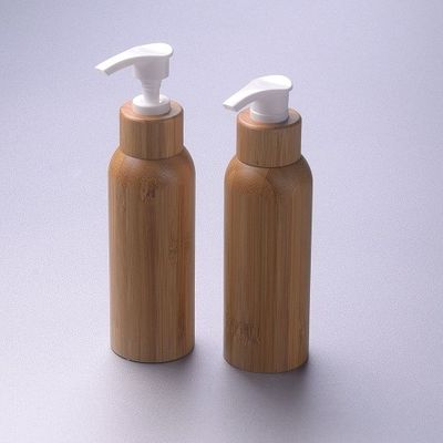 Bouteilles cosmétiques en bambou 120ml en plastique intérieur de lotion de conteneurs de pompe vide de lotion