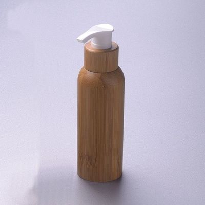 Bouteilles cosmétiques en bambou 120ml en plastique intérieur de lotion de conteneurs de pompe vide de lotion