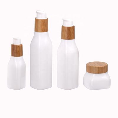 cosmétique de pot de soin de visage de crème de bambou d'OPAL Glass Serum Bottles With de la place 150g