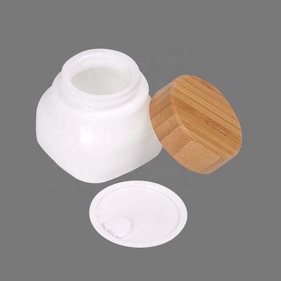 cosmétique de pot de soin de visage de crème de bambou d'OPAL Glass Serum Bottles With de la place 150g