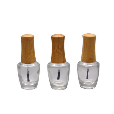 Le chapeau en bambou de bouteille de vernis à ongles d'ISO2000 13mm 15mm composent la bouteille en verre cosmétique