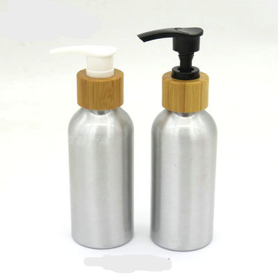 80 120 250 conteneurs en bambou de pompe de lotion de la bouteille 300ml cosmétique en aluminium