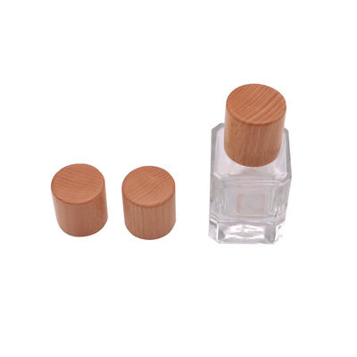 Verre vide en bois de capsule de parfum de couvercle de hêtre de vente d'usine avec la pompe de pulvérisateur