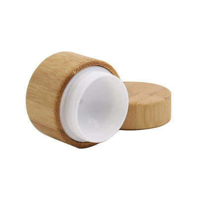 Nouveau pot crème en bambou vide rechargeable de Style50g avec le pot intérieur en plastique de Comsetics