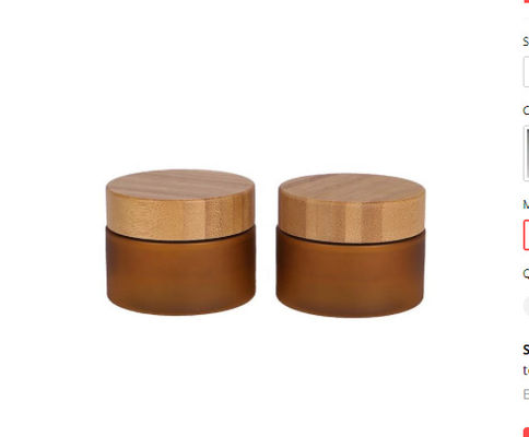 200g a givré le pot cosmétique de crème claire d'ANIMAL FAMILIER avec la bouche large de couvercle en bois en bambou