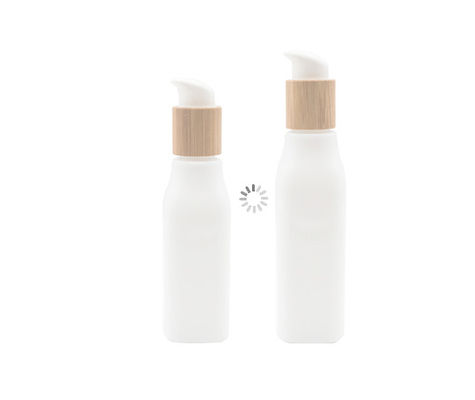 Conteneur cosmétique lisse de lotion de bouteille en verre d'OPL et pot crème avec le couvercle en bois