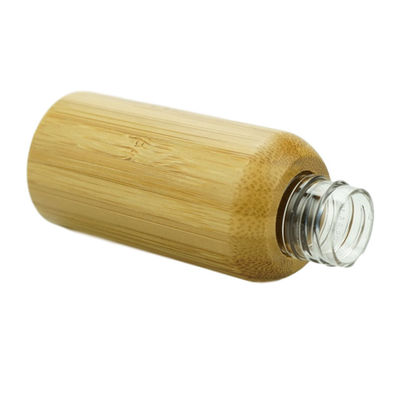 Bouteilles cosmétiques en bambou 120ml en plastique intérieur de lotion de conteneurs de pompe vide de lotion
