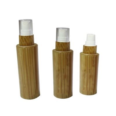 50ml a givré la bouteille en verre avec le diamètre cosmétique 37mm* H95mmn de conteneur de chapeau en bambou