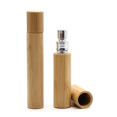 Verre vide en bois de capsule de parfum de couvercle de hêtre de vente d'usine avec la pompe de pulvérisateur