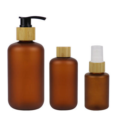 250ml a givré la bouteille d'ANIMAL FAMILIER d'Amber Cosmetic avec la pompe en bambou