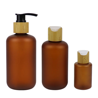 250ml a givré la bouteille d'ANIMAL FAMILIER d'Amber Cosmetic avec la pompe en bambou