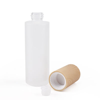 Bouteille en bambou en verre de jet pour la peau astringente cosmétique de soin personnelle