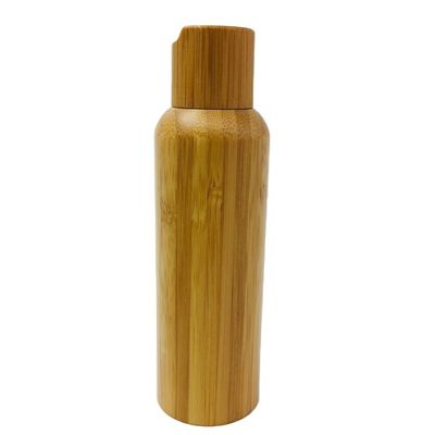 50ml a givré la bouteille en verre avec le diamètre cosmétique 37mm* H95mmn de conteneur de chapeau en bambou
