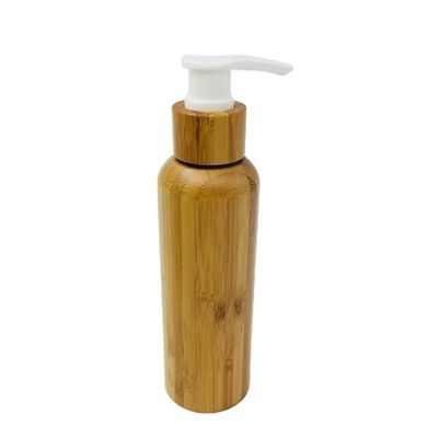 Bouteilles cosmétiques en bambou 120ml en plastique intérieur de lotion de conteneurs de pompe vide de lotion