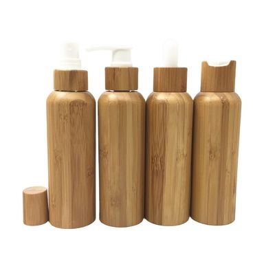 50ml a givré la bouteille en verre avec le diamètre cosmétique 37mm* H95mmn de conteneur de chapeau en bambou