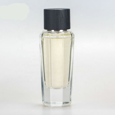 bouteille de parfum verre-verre à haute teneur avec le jet en bois de chapeau et de pompe d'aimant