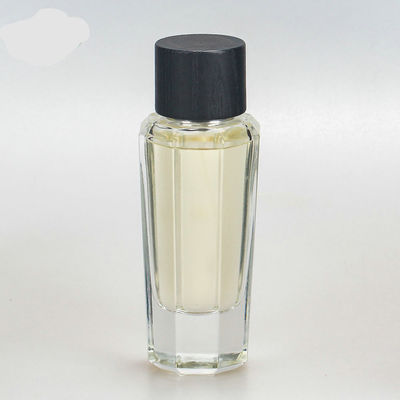 bouteille de parfum verre-verre à haute teneur avec le jet en bois de chapeau et de pompe d'aimant