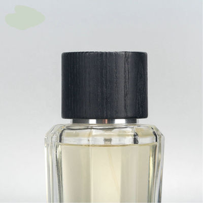 bouteille de parfum verre-verre à haute teneur avec le jet en bois de chapeau et de pompe d'aimant