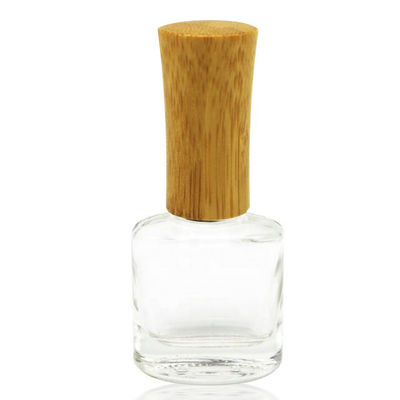 bouteille en verre en gros de 5ml 15ml 20ml avec la bouteille en bambou de vernis à ongles de couvercle