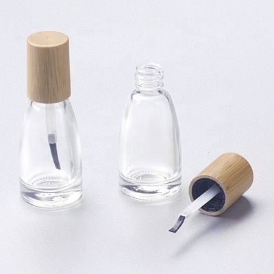 Le chapeau en bambou de bouteille de vernis à ongles d'ISO2000 13mm 15mm composent la bouteille en verre cosmétique