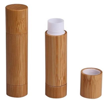 le conteneur de empaquetage cosmétique en bambou naturel de baume à lèvres de tube du rouge à lèvres 5g composent
