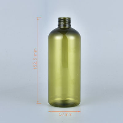 300ml de vente chauds CHOIENT la bouteille verte ambre de shampooing de lotion avec le chapeau en bambou
