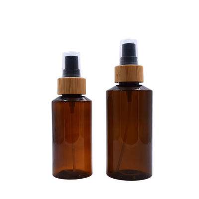 bouteille ambre biodégradable de jet de brume de l'eau du conditionnement en plastique 200ml avec le bambou
