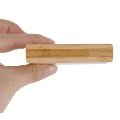 le maquillage en bambou de l'emballage 10g cosmétique vide a pressé le fard à paupières de poudre avec le miroir