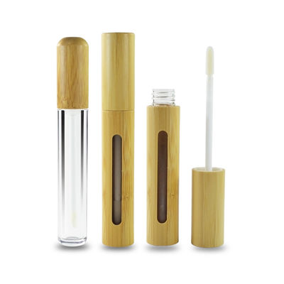 Tube en bambou écologique vide de rouge à lèvres de lustre de la lèvre 6ml pour le conteneur cosmétique