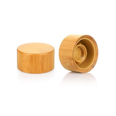 Chapeau en bambou cosmétique fait sur commande de vente chaud de couvercle en bambou du couvercle à visser ISO2000 pour le tube