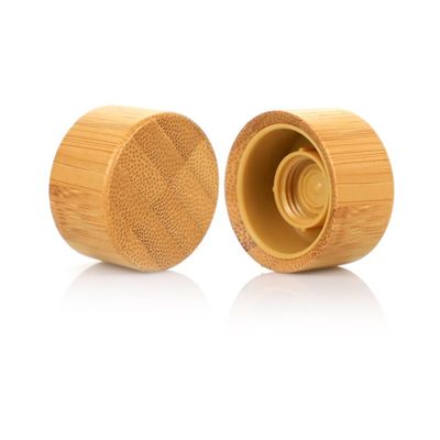 Chapeau en bambou cosmétique fait sur commande de vente chaud de couvercle en bambou du couvercle à visser ISO2000 pour le tube