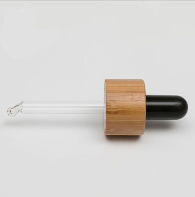 En gros chapeau en bambou de couvercle de compte-gouttes de 18mm pour le chapeau de compte-gouttes de bouteille d'huile essentielle