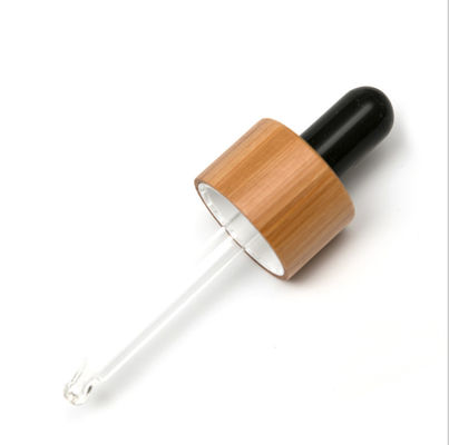 En gros chapeau en bambou de couvercle de compte-gouttes de 18mm pour le chapeau de compte-gouttes de bouteille d'huile essentielle