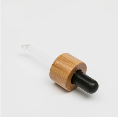 En gros chapeau en bambou de couvercle de compte-gouttes de 18mm pour le chapeau de compte-gouttes de bouteille d'huile essentielle
