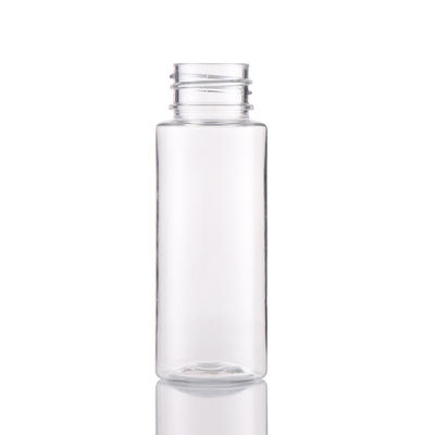 Le haut cosmétique en bambou de Qulity de l'animal familier 60ML en plastique clair met les bouteilles en bouteille vides de lotion