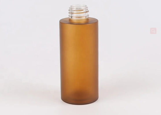 Amber Frosted Shampoo Glass Bottle 100ml 150ml 200ml avec la pompe en bambou de lotion