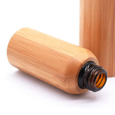 22/400 bouteille en verre d'huile essentielle avec la bouteille liquide de bouteille en bambou de teinture