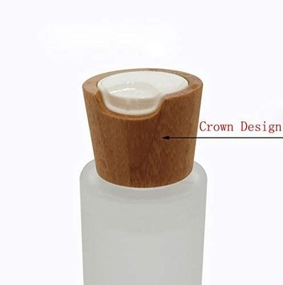 Fermetures de la 20/410 de disque en bambou naturel d'emballage bouteille en bois supérieures de Consmetic