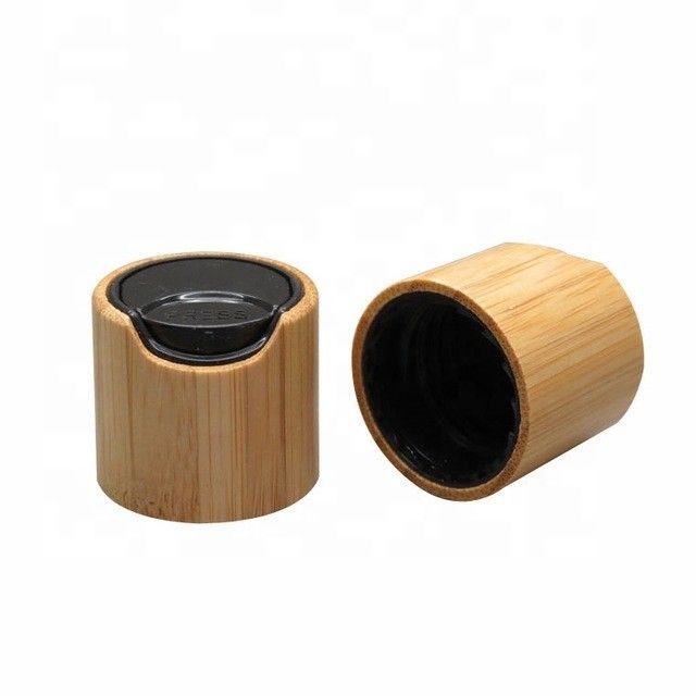 Les couvercles supérieurs de chapeaux de disque de disque en bambou supérieur en bambou de Consmetic couvre pour les bouteilles cosmétiques
